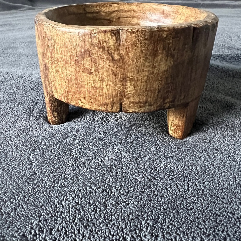 🔥Handcrafted Wooden Pedestal Bowl - Picture 2 of 6
